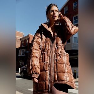 Free People Patricia Packable Poncho Puffer